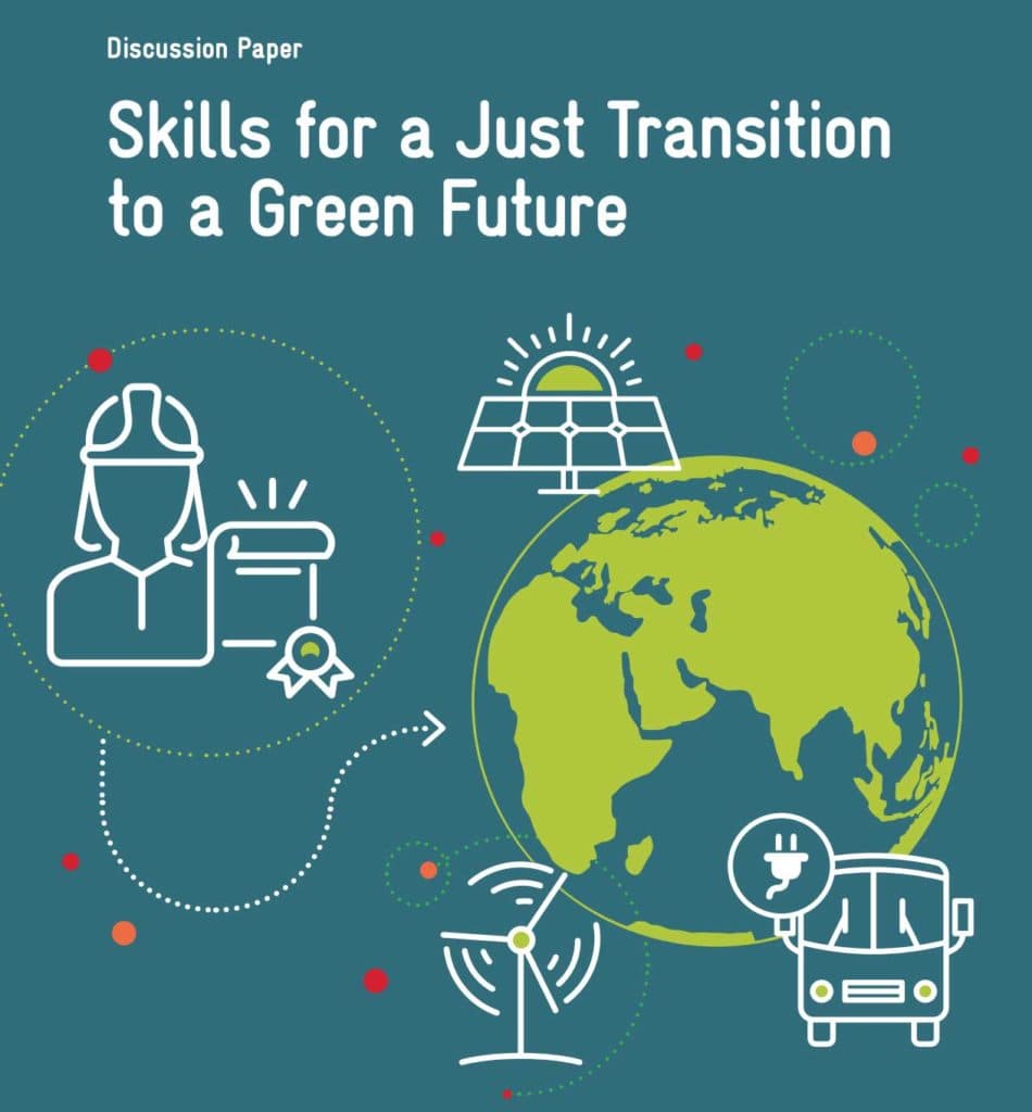 Cover of the GIZ discussion paper Skills for a Just Transition to a Green Future